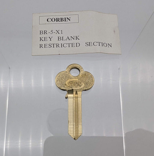 10x Corbin BR-5-X1 Key Blanks X1 Restricted Keyway 5 Pin Brass 1