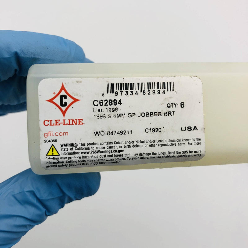 Cle-Line C62894 GP Jobber Drill Bit 1898 9.6MM HSS Right Hand Cut Pack of 6 2