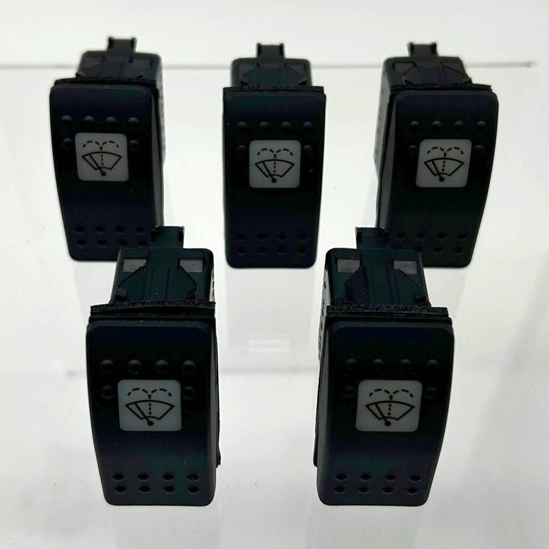 Carling VRB2S00C-B9C67-300-XNC2 Snap-In Rocker Switches Wiper 15Amp 24Volt 5pk 1