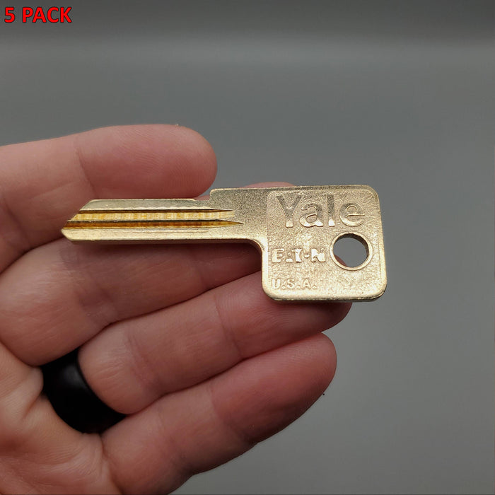 5x Yale EN8 Key Blanks GD Keyway Nickel Silver 5 Pin NOS