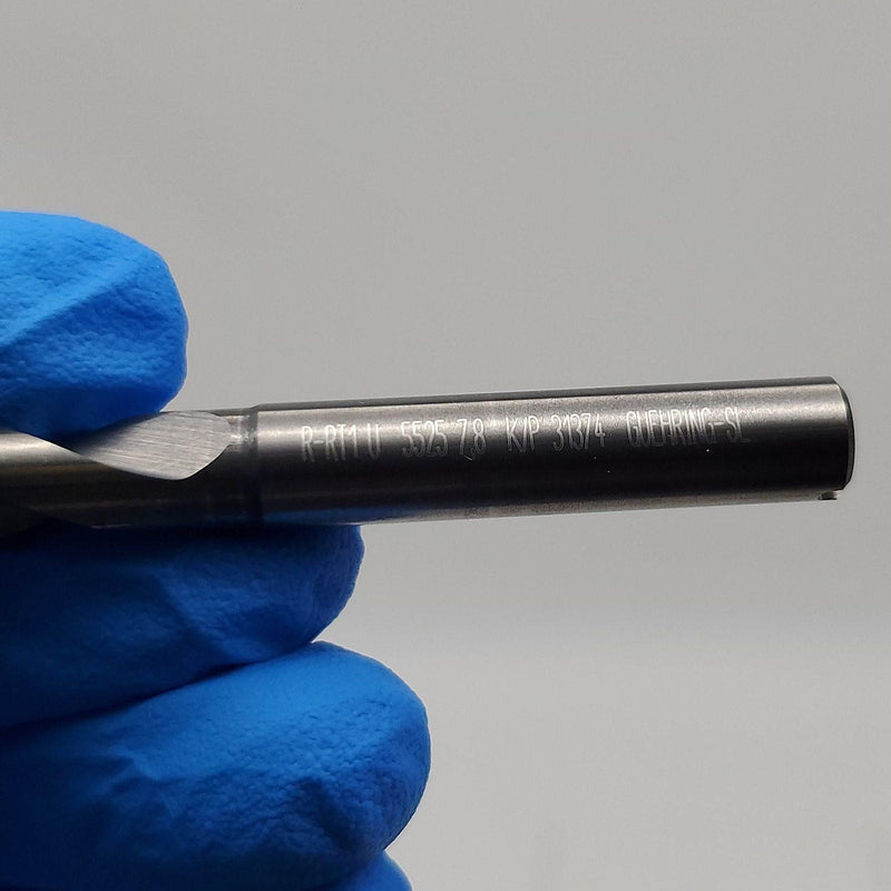 Guhring 5525 7.8mm Carbide Drill Bit 2 Flute 8mm Chuck 146mm OAL 96.3mm LOC 4