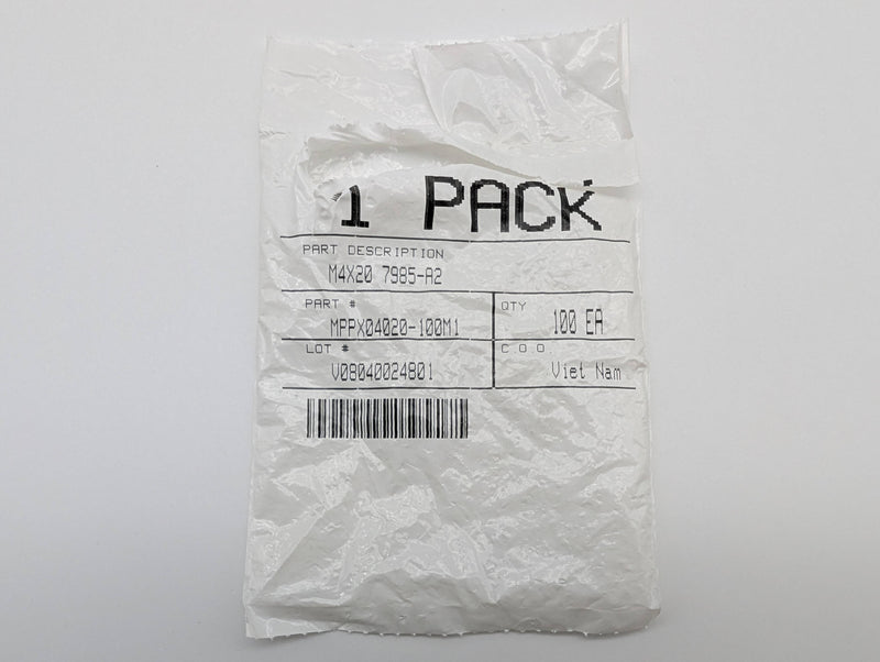 M4X20 Machine Screws Phillips Pan Head Stainless Steel DIN 7895 Pack of 100 5