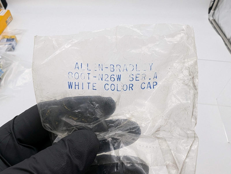 Allen-Bradley 800T-N26W Pilot Light Lens Cap Replacement White 30mm for 800T