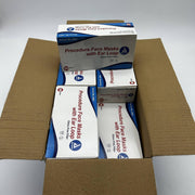 Dynarex 2201 Procedure Face Masks Blue Earloop Glass-Free Filter 600/Case 6