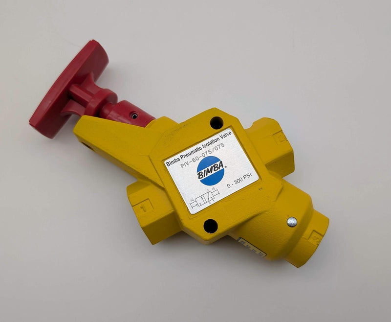Bimba PIV-60-075/075 Pneumatic Isolation Valve 3/4" NPT In 3/4" NPT Out 0-300PSI 1