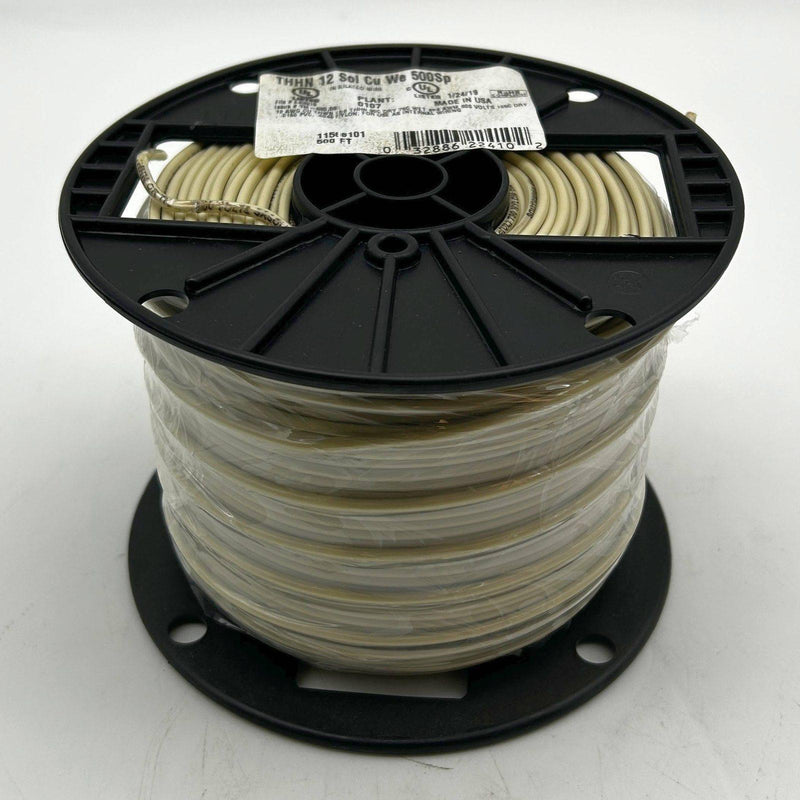 Southwire 11588101 Solid Building Electrical Wire THHN 12 AWG White 500ft Reel