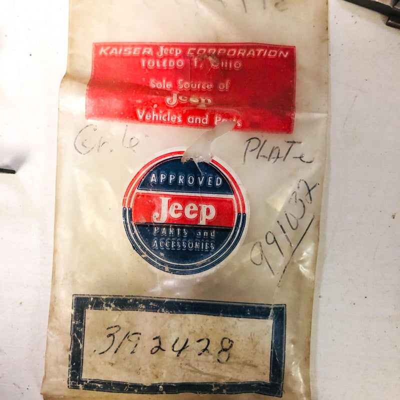 Kaiser Jeep Willys 991032 Plate 3sp Tran Synch Clu Shaft Low Rev OEM NOS 3192428 2