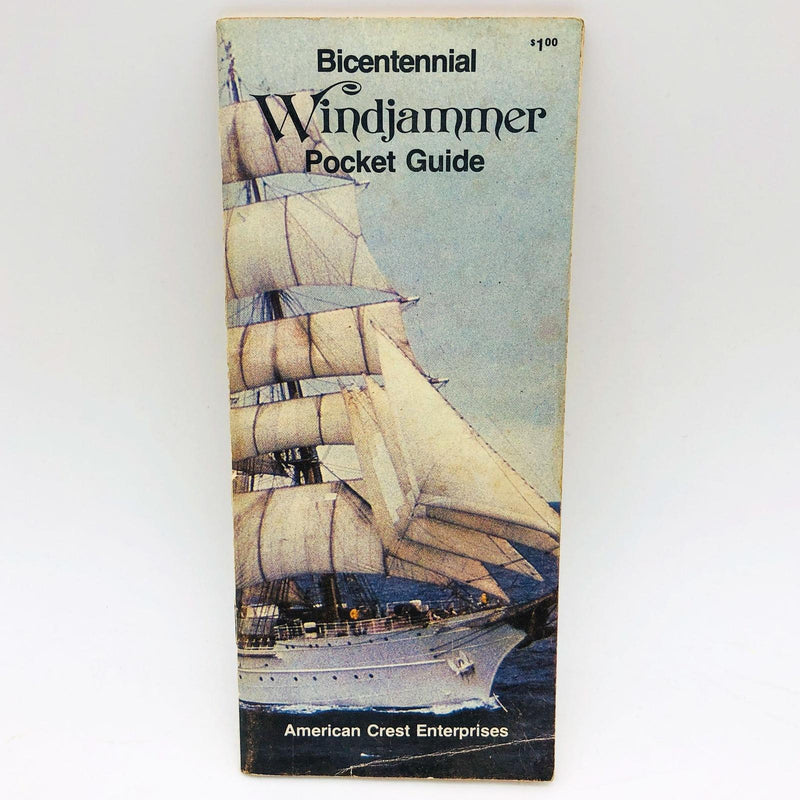 Windjammer Pocket Guide Bicentennial American Crest Ent 1970s Sail Training Ship 1