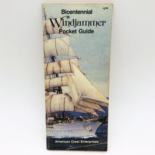 Windjammer Pocket Guide Bicentennial American Crest Ent 1970s Sail Training Ship 1