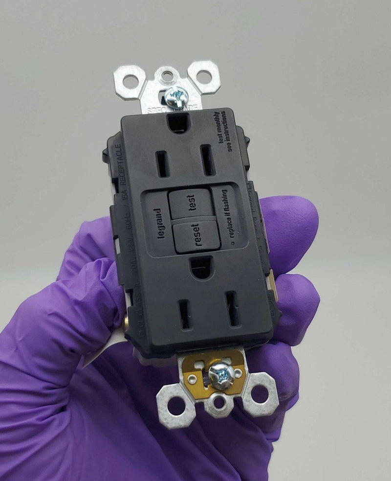 Legrand Radiant 1597BK GFCI Receptacle Duplex 15A 125V Self Testing Black 2