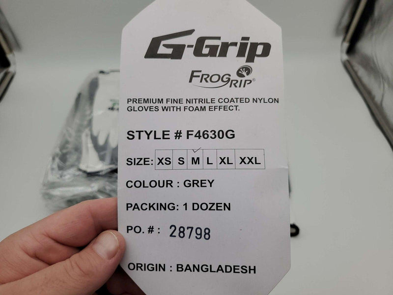 G-Grip Palm Nitrile Coated Work Gloves Size Medium 15 Gauge Seamless 12 Pairs 5