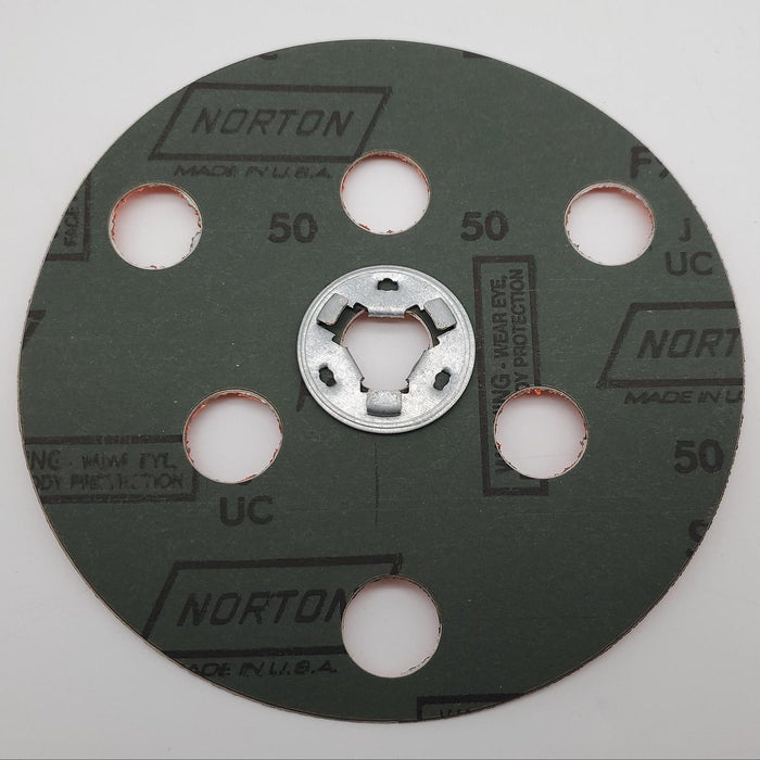 Norton 66254468383 7" 50 Grit Sanding Discs F980 5/8-11 Speed-Lok Center 10 Pack 4