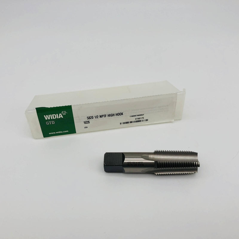 Widia 2748175 Pipe Tap Series 5820 1/2 NPTF High Hook 16226 Production Taper 10