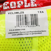 MCR VCL3MLZ Safety Vest Small Class 3 Hi-Viz Lime Zipper Mesh Luminator Lot of 5 5