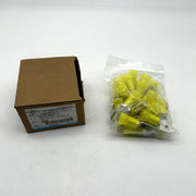 Thomas & Betts Sta-Kon RK727 Ring Terminal Nylon Insulated Yellow 5/16 3/0 25pk 7