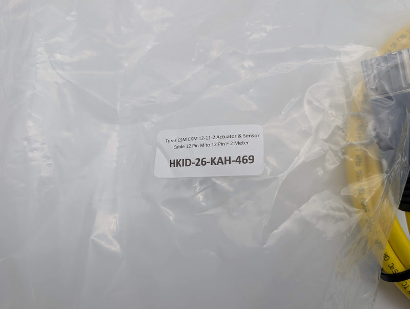 Turck CSM CKM 12-11-2 Actuator & Sensor Cable 12 Pin M to 12 Pin F 2 Meter