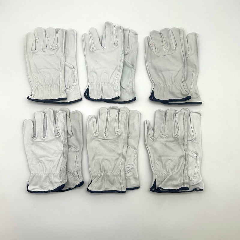 PIP 71-3601 Driver Gloves Size XL Goatskin Leather Keystone Thumb Shirred 6 Pair