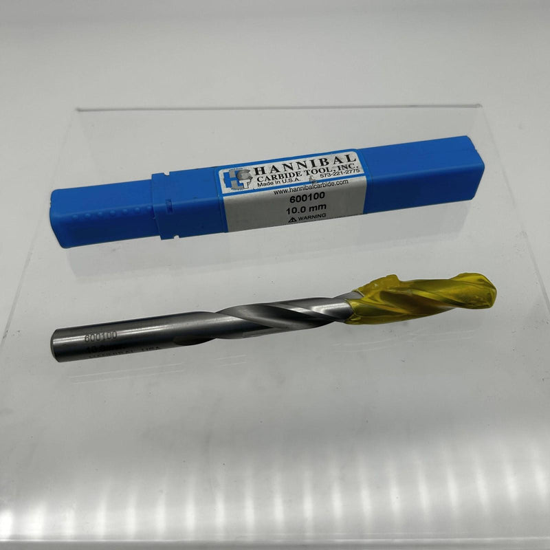 Hannibal 600100 Jobber Length Drill Bit 10.0mm Carbide Cutting Edge Series 600M