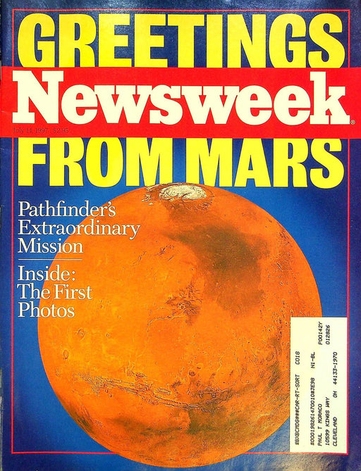 Newsweek Magazine July 14 1997 Pathfinder Mission Lands on Mars Jimmy Stewart 1