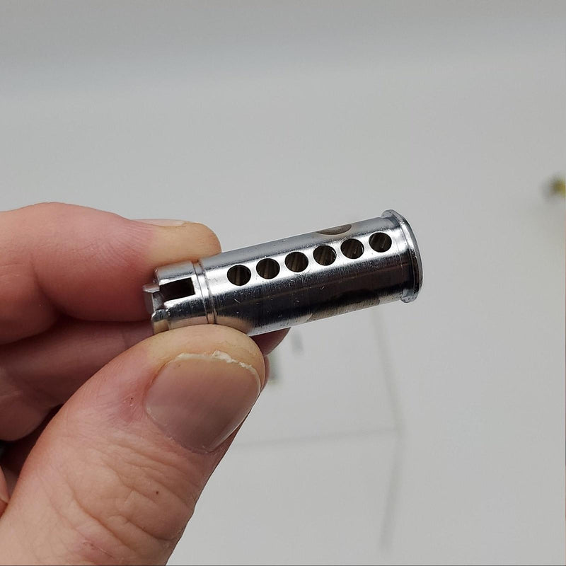 Yale 1802 Cylinder Plug Satin Chrome TA Keyway 6 Pin w/ Tailpiece & Roll Pin 3