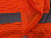 3x Cordova V210P High Visibility Safety Vests Orange XL Hook And Loop Closure 4