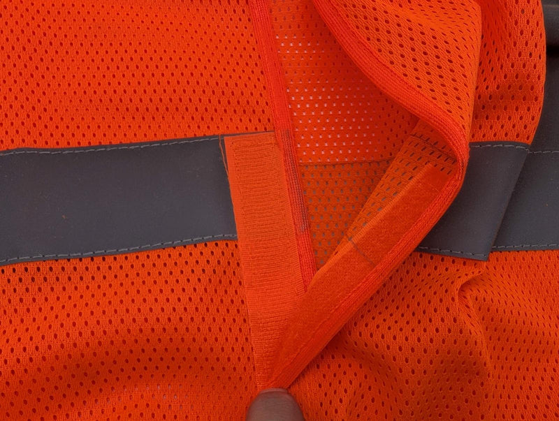 3x Cordova V210P High Visibility Safety Vests Orange XL Hook And Loop Closure 4