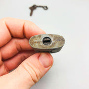 Vintage Slaymaker Padlock Lock and Key Rustless Steampunk Art Deco USA Made Work 6