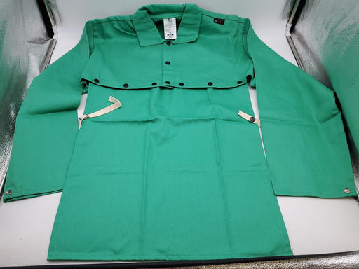 Stanco FR601 Welding Sleeves & Bib FR20 Size 2XL Green Cotton Fire Resistant 1