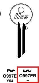 5x Ilco O997ER Key Blanks Yale Compatible Nickel Plated 2