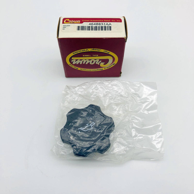 Crown 4648831AA Engine Oil Filler Cap New Old Stock NOS Open 3