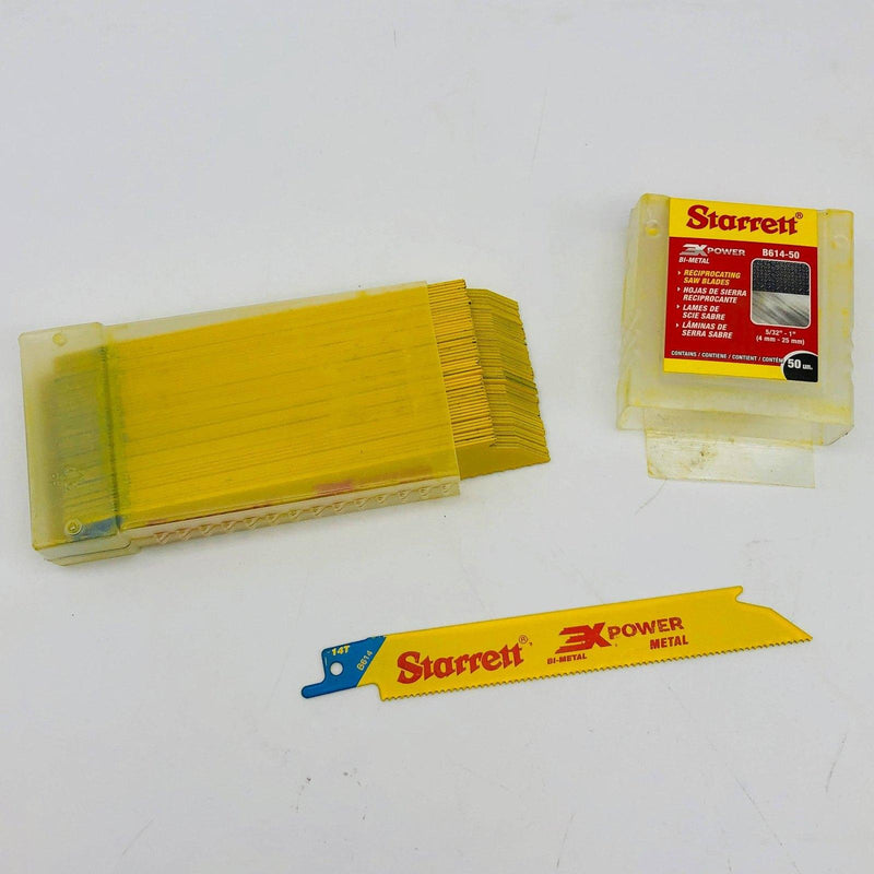 Starrett B614-50 Reciprocating Saw Blade 6" Length 14 Tooth Metal Wood Cut 50pk 1