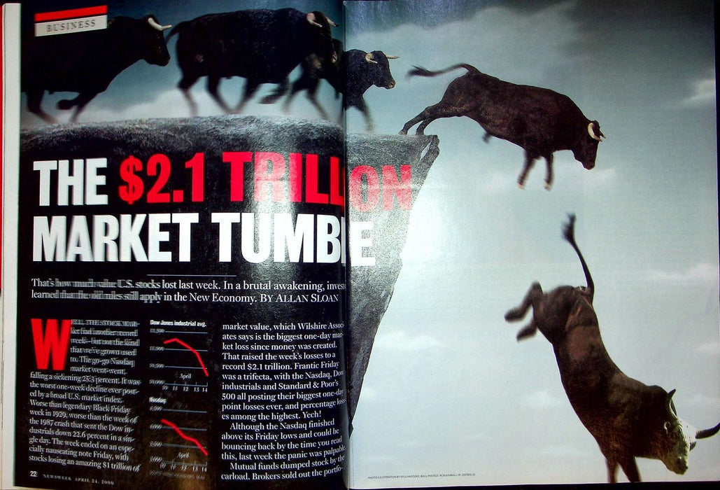 Newsweek Magazine April 24 2000 Bull Market Over Stocks Tumble Elian Gonzalez 4