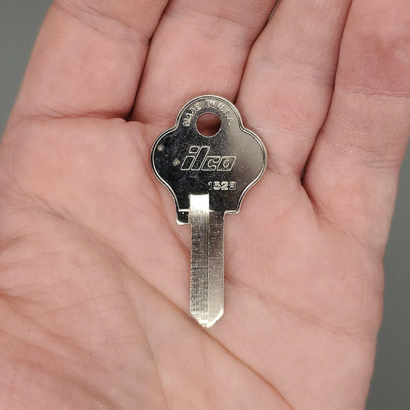1X Ilco 1528 Key Blank fits Emco, Import & Pado Storm Door Locks Nickel Plated 1