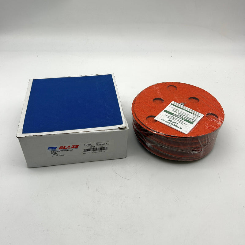Norton Blaze 66254468381 Fiber Disc 7" AVOS 24 Grit Locking Speed-Lok 10pk