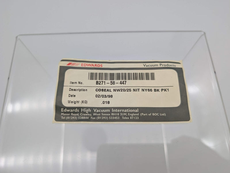Edwards B271-58-447 NW20 / NW25 Nitrile Co-Seal fits Some Edwards Vacuum Pump 3