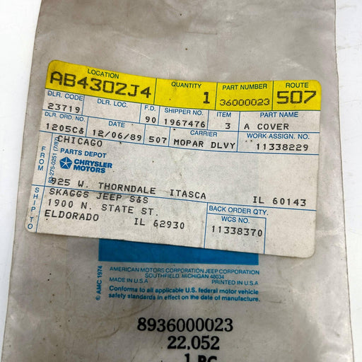 Mopar 36000023 Cover Plastic OEM New Old Stock NOS Open 2