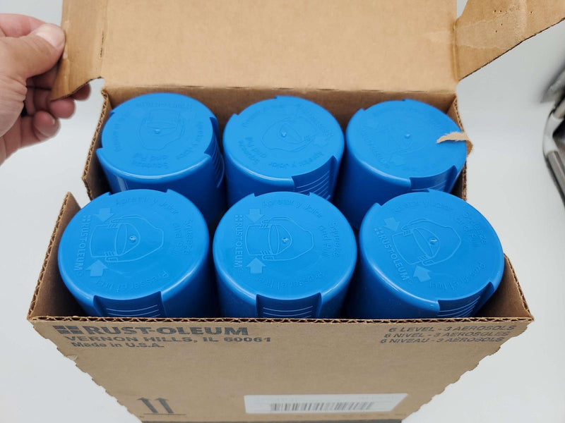 Rust-Oleum Gloss Safety Blue Enamel Spray Paint 15 Oz Pack of 6 Aerosol Cans 6