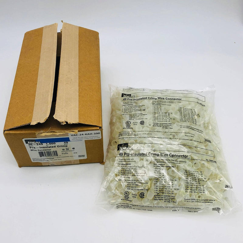 Ideal 30-249 Wire Connectors Model 49 Pre-Insulated Crimp Pack of 1000 1