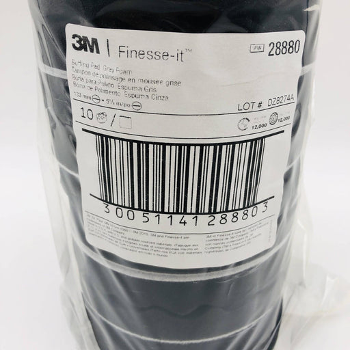 3M 28880 Finesse It Buffing Pad Grey Foam 5-1/4 Auto Body Car Detail Pack of 10 2