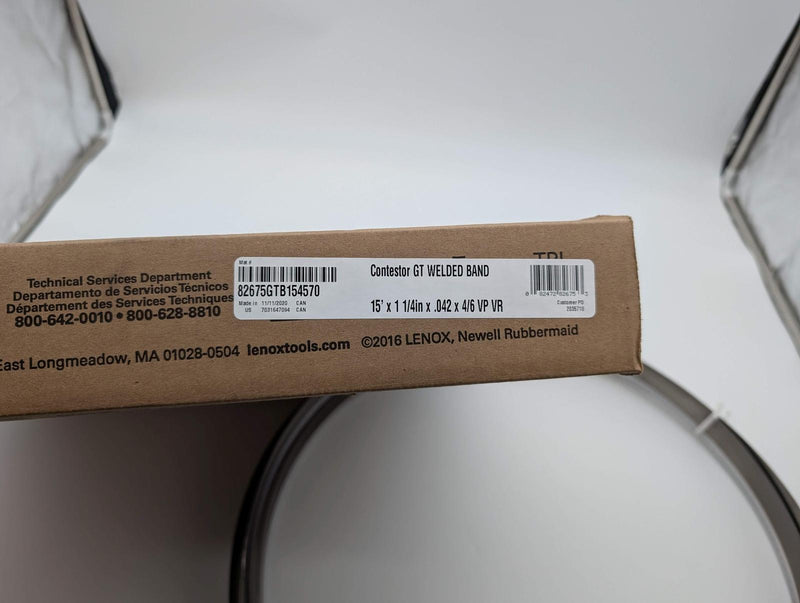 Lenox 180"L x 1.25"W Band Saw Blade 0.042" Thick 4/6 TPI 82675GTB154570 6