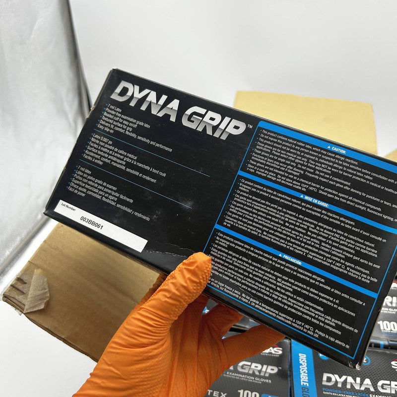 Dyna Grip 650-1003 Disposable Gloves Sz Large 7 Mil Powder Free Latex 1000/Case 6