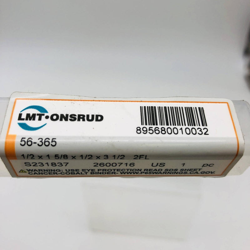 LMT Onsrud 56-365 Straight Wood Router Solid Carbide 1/2x1-5/8x1/2x3-1/2 2 Flute 3