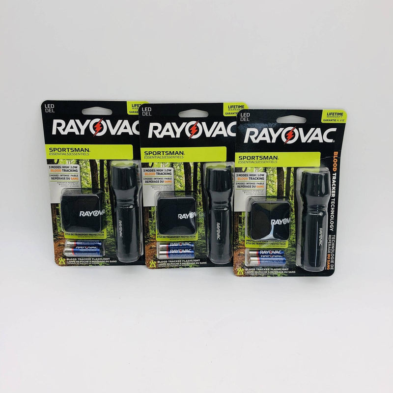 3pk Rayovac SPBT3AAA-B Blood Tracking Flashlight Night Vision Whte LED Sportsman 9