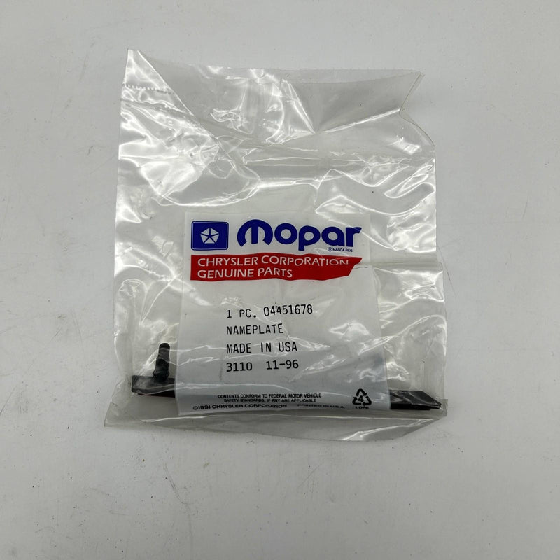 Mopar 4451678 Nameplate Dodge Badge Emblem Red Black OEM New NOS Sealed 6
