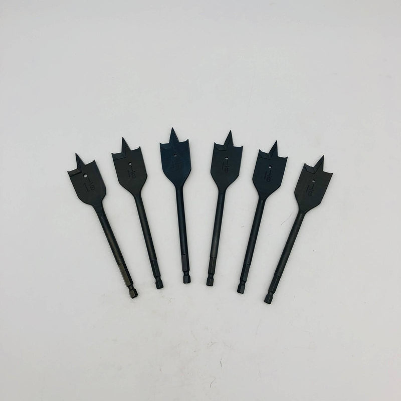 Cle-Line C17113 Power Wood Bore Bit Spade 1-1/8 x 6in Black Oxide 1823 HSS 6pk 11