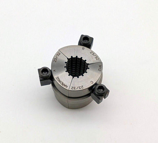 Hardinge M12 23/32" Round Serrated Collet Pads 3-Segment for M12 Collet 1