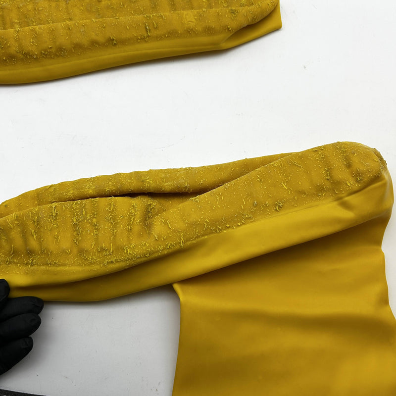 Johnson Wilshire LB1250Y Yellow Latex Haz-Mat Booties Sz Large/Shoe 10-11 2 Pair