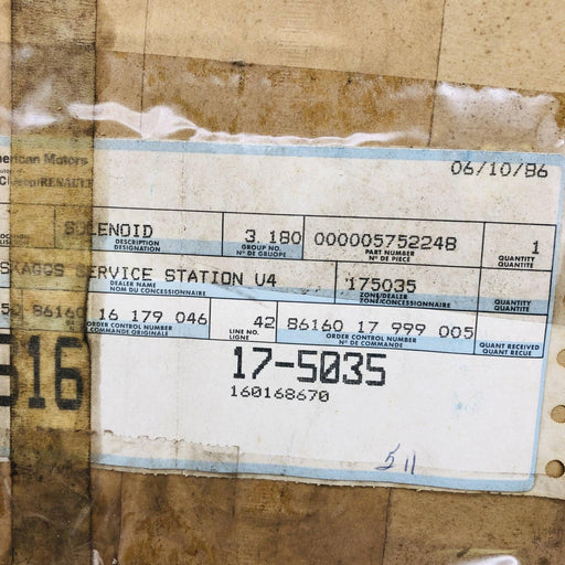 AMC Jeep 5752248 Throttle Actuator Solenoid OEM NOS 81-85 Diesel CJ 5-8 Open 2