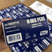 Showa 8005PFM N-DEX Plus Disposable Nitrile Glove 7-8 Medium Powder Free 1000pcs 7