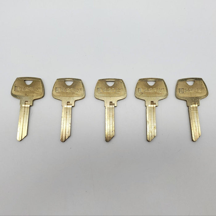 5x Sargent 6273 Key Blanks CH Keyway Nickel Silver 6 Pin NOS 3